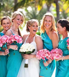 Turquoise And Pink Wedding Colors