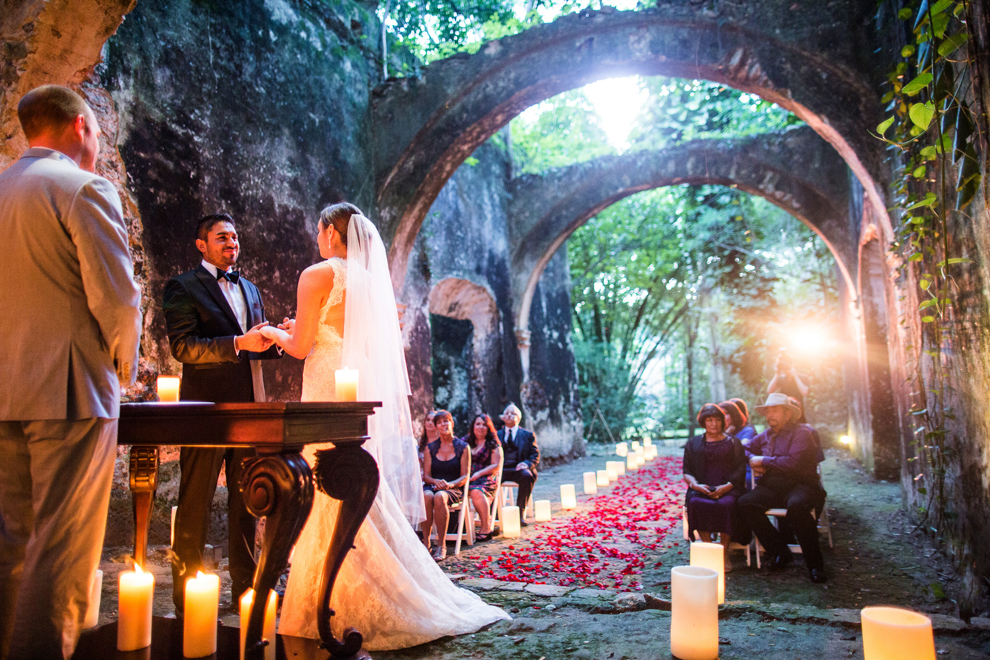 ruin chapel candlelight ceremony hacienda Uayamon uayamon_hacienda_wedding_ 34 Hacienda Uayamón destination wedding photographer, Campeche, Mexicoruin chapel candlelight ceremony hacienda Uayamon  