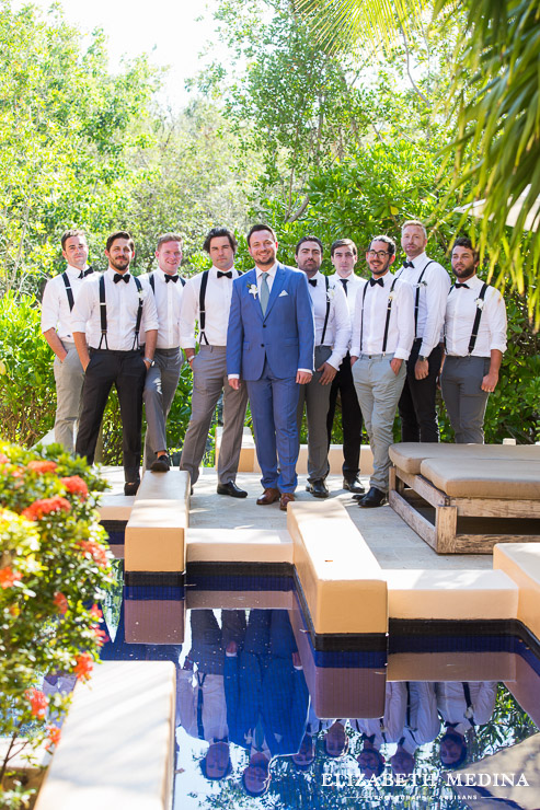 Groomsmen, beach wedding in Mexico. Elizabeth Medina Photography playa del carmen wedding elizabeth medina banyan tree mayakoba_013 Banyan Tree Mayakoba Wedding, Elizabeth Medina Photography  