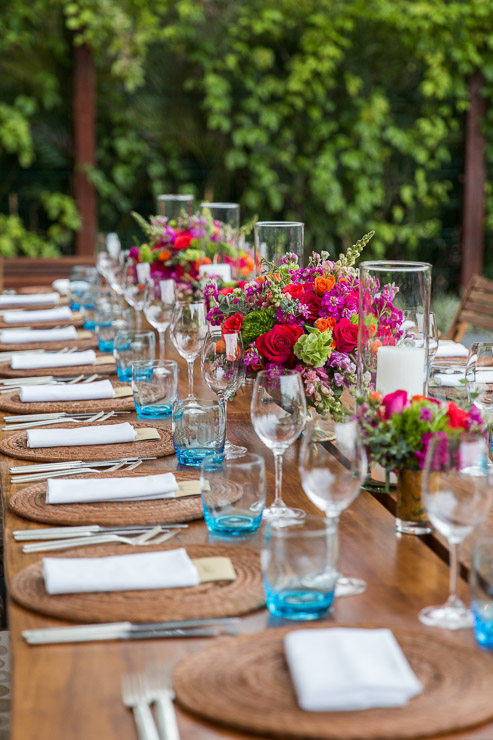 tabletop, lanterns, colorful floral design, outdoor dining, welcome dinner mayakoba rosewood mayakoba wedding riviera maya mexico 001 Rosewood Mayakoba Wedding Photographer, Playa del Carmen Mexico  