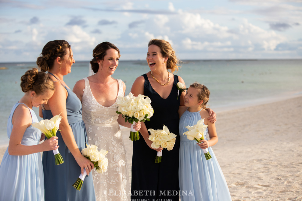 bride and bridesmaids blue dresses callah lilly destination wedding photographer fairmon mayakoba 92 Beach wedding photographer at the Fairmont Mayakoba, Cat and Ian’s Destination Weddingbride and bridesmaids blue dresses callah lilly  